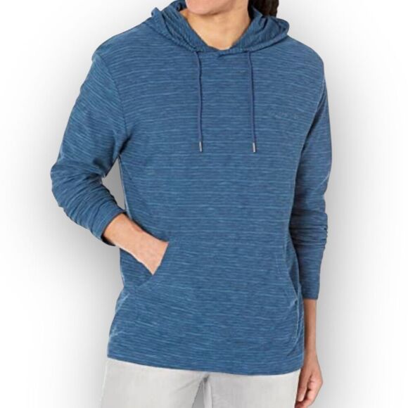 Quiksilver Kentin Hoody Hooded Shirt Heather Blue Modern Fit Men’s Size Medium - Picture 11 of 11